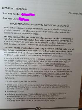 NHS letter